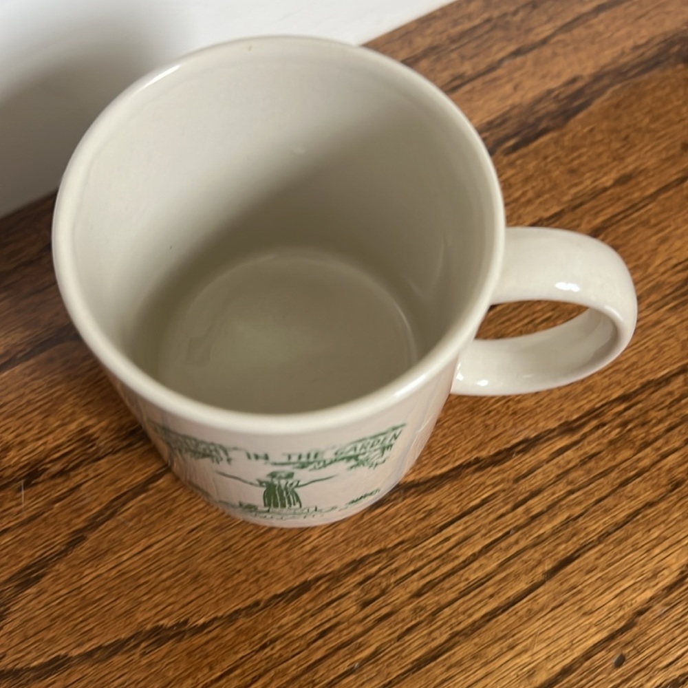Savannah Cream Mug with Green Design - Picture 2 of 3